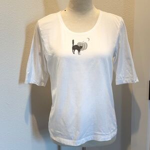 Liz Claiborne | Liz Sport | NWOT | White | Halloween T-shirt | Small